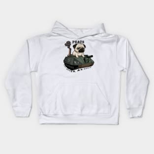 Pug in the Battle Zone: The War Tank-Pug Rises! Kids Hoodie